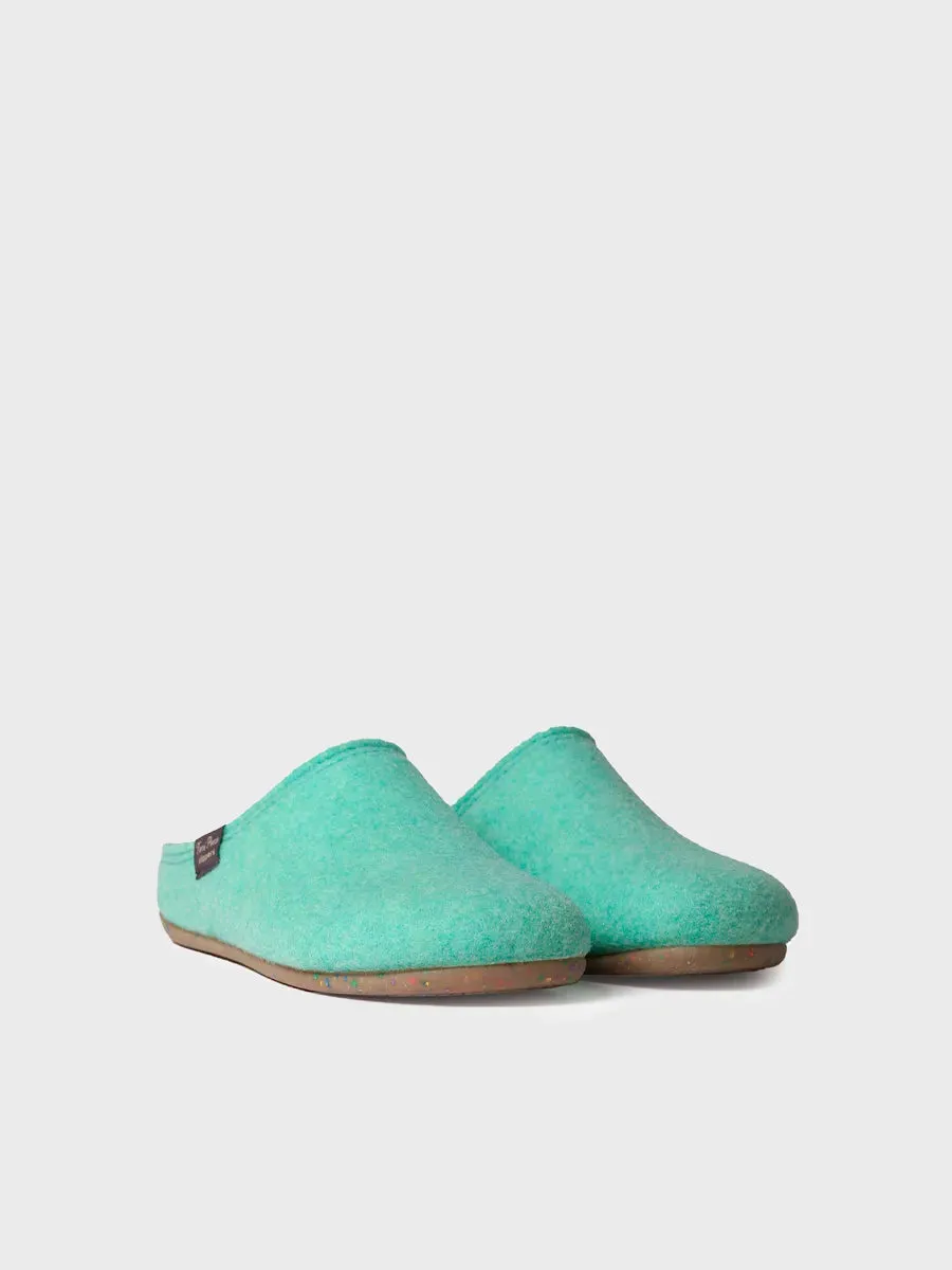 Zapatilla tipo zueco para mujer en fieltro reciclado | MONA-FR