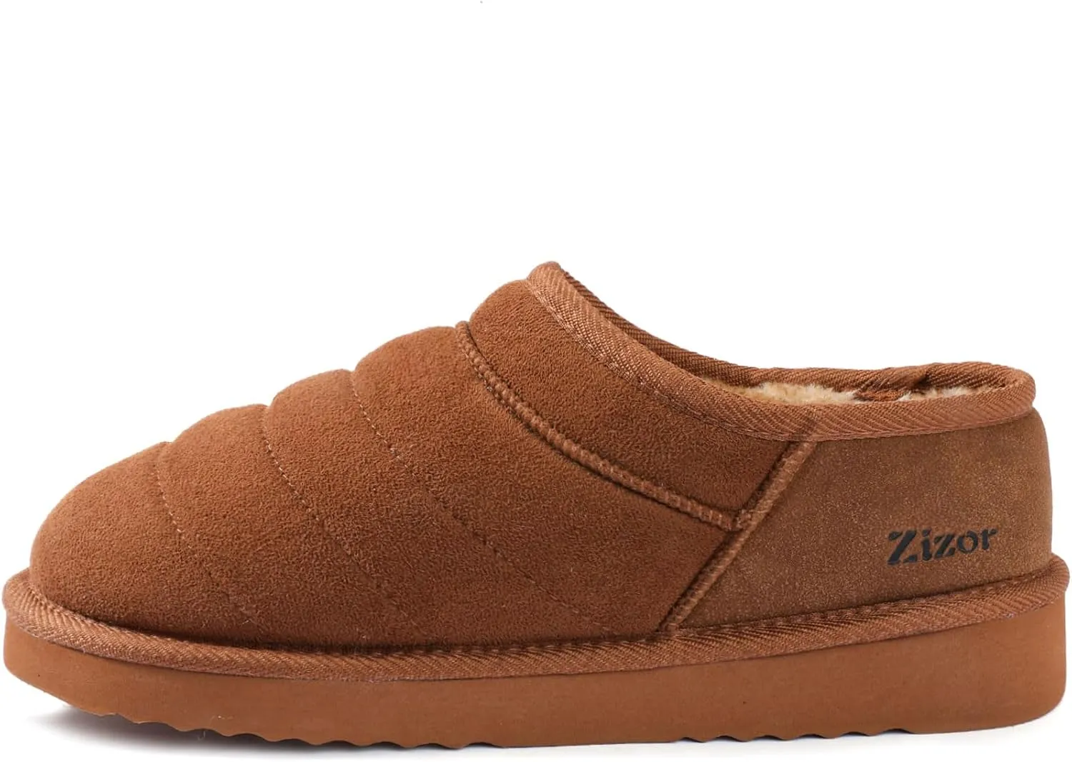 Zizor Men’s Vallarta Tow-tone Plush Suede House Shoes Slippers