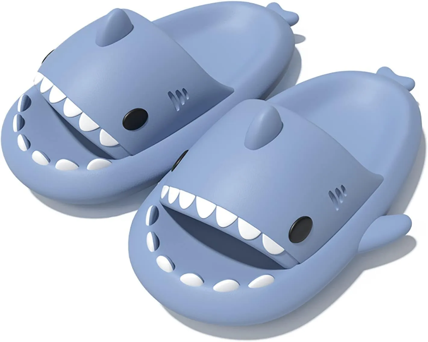 Zureto Shark Slides Unisex - Cute Rainbow Cloudy Sharks for Women Mens Adult